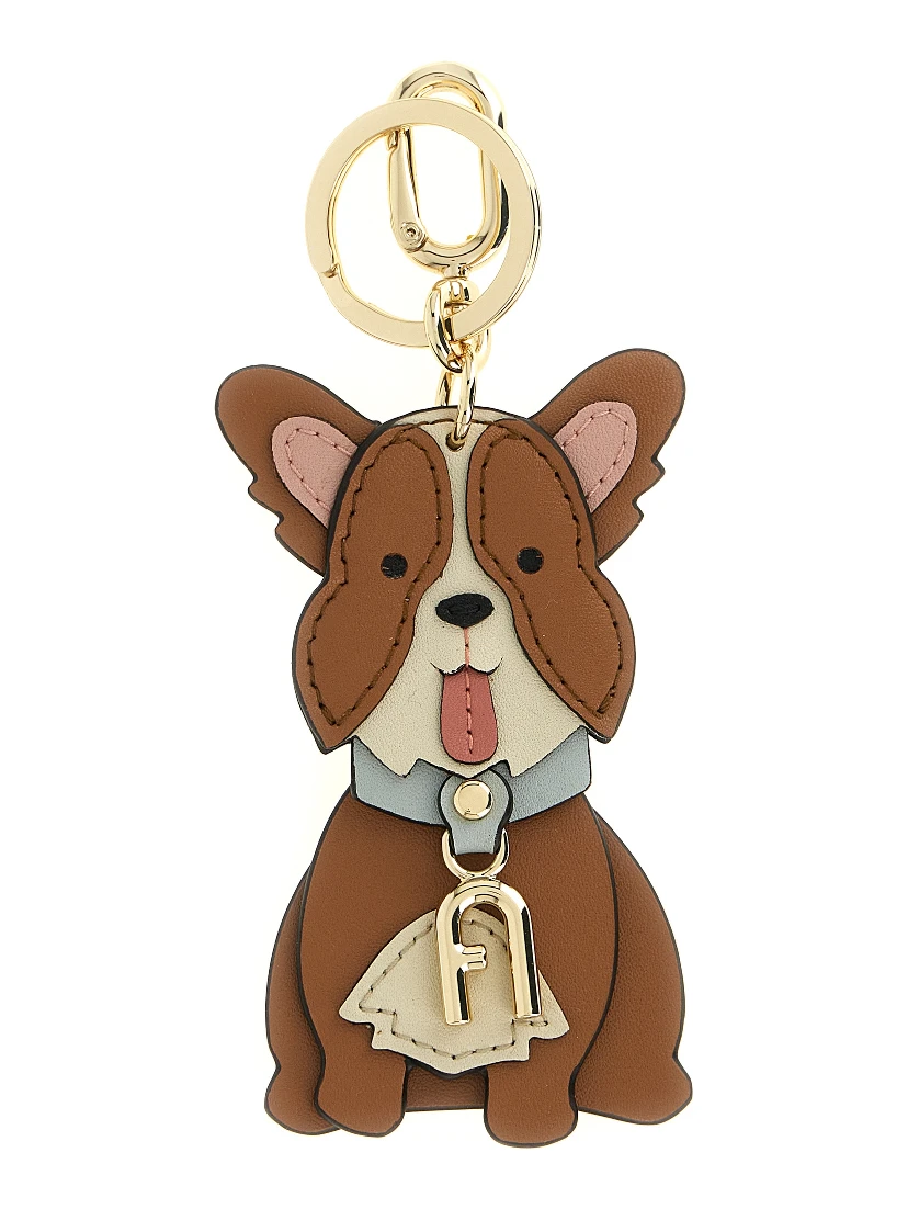 Brown Leather Keychain