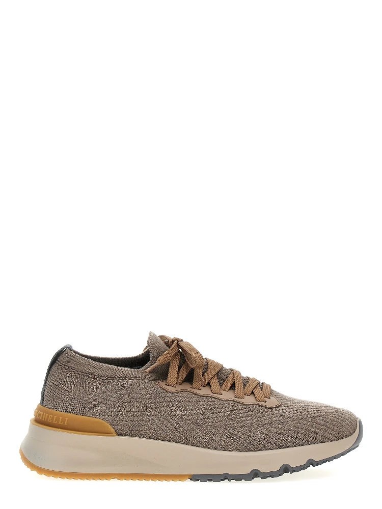 Gray Wool Low Top Sneakers