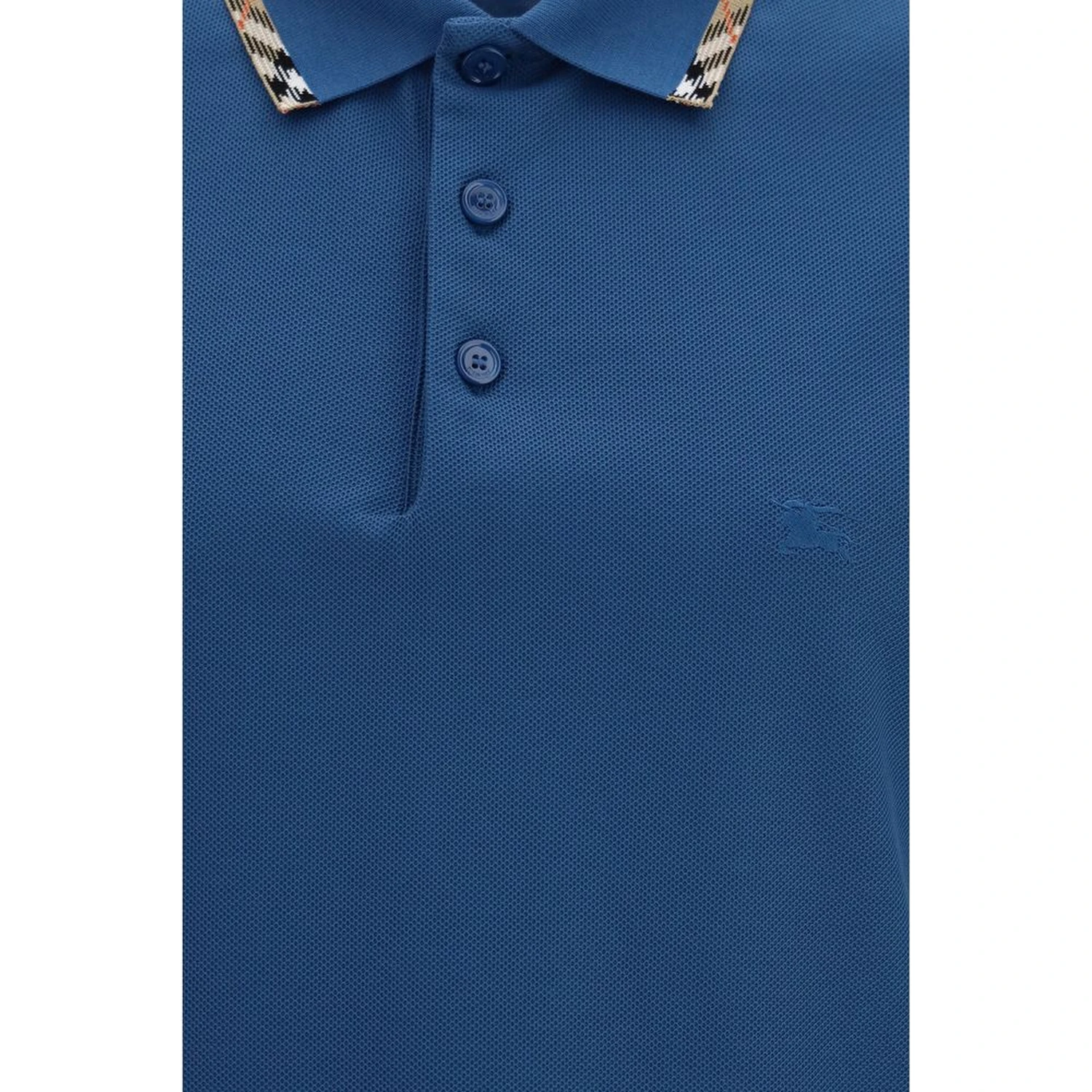 Blue Cotton Polo Shirt