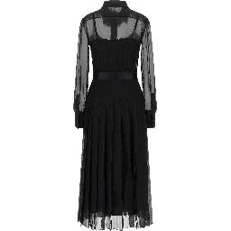 Black Silk Midi Dress