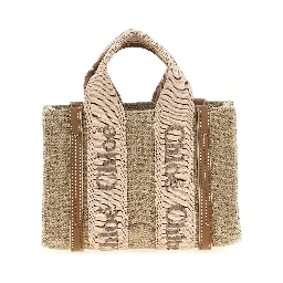 Multicolor Linen Handbag