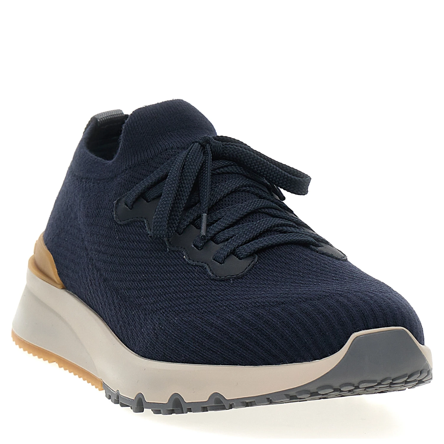 Blue Wool Athletic Sneakers