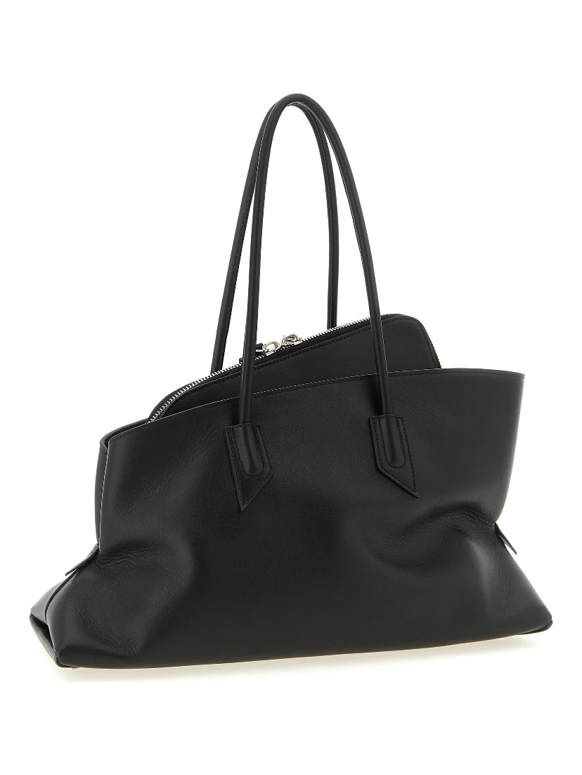 Black Calfskin Shoulder Bag
