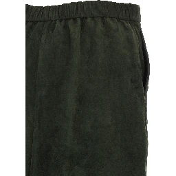 Bicolor Lamb Leather Midi Skirt
