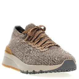 Gray Wool Low Top Sneakers