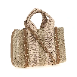 Multicolor Linen Handbag