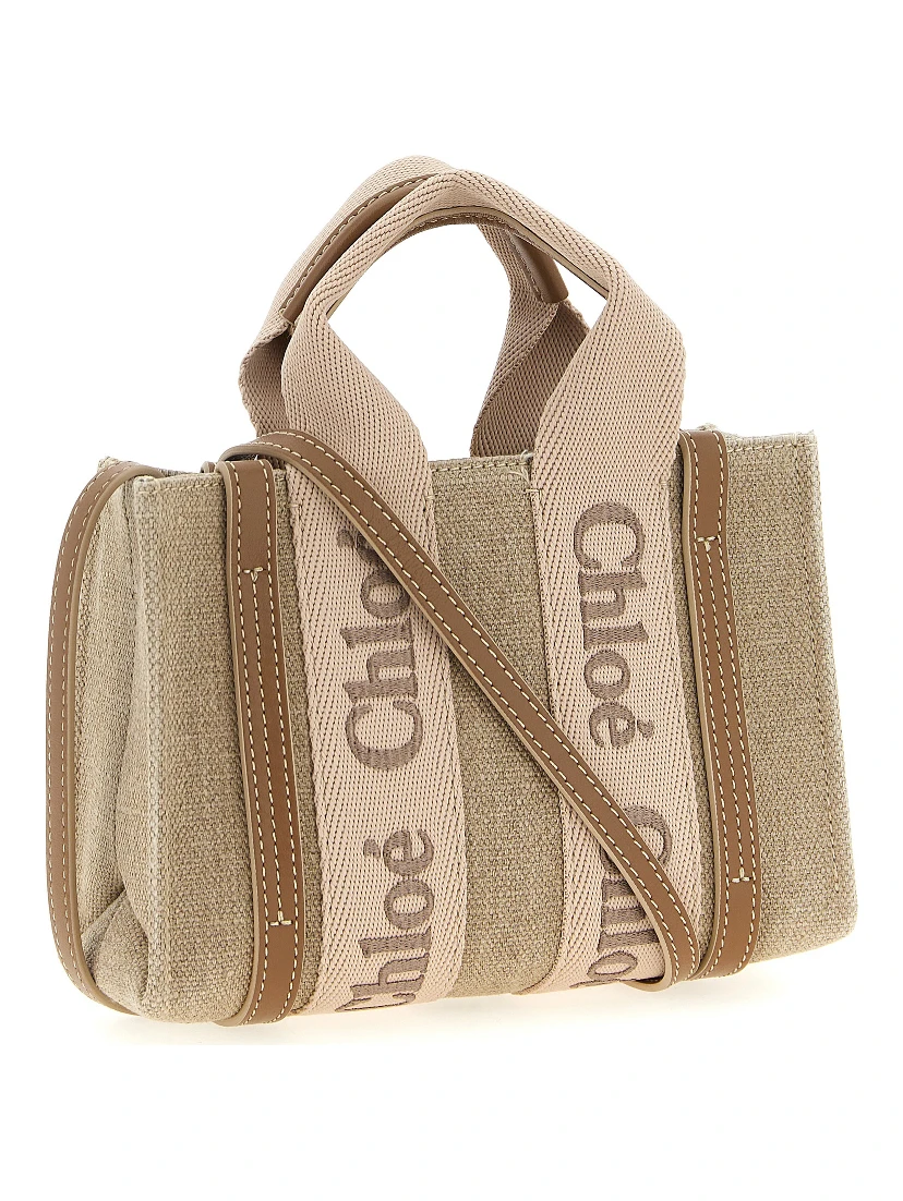 Multicolor Linen Handbag