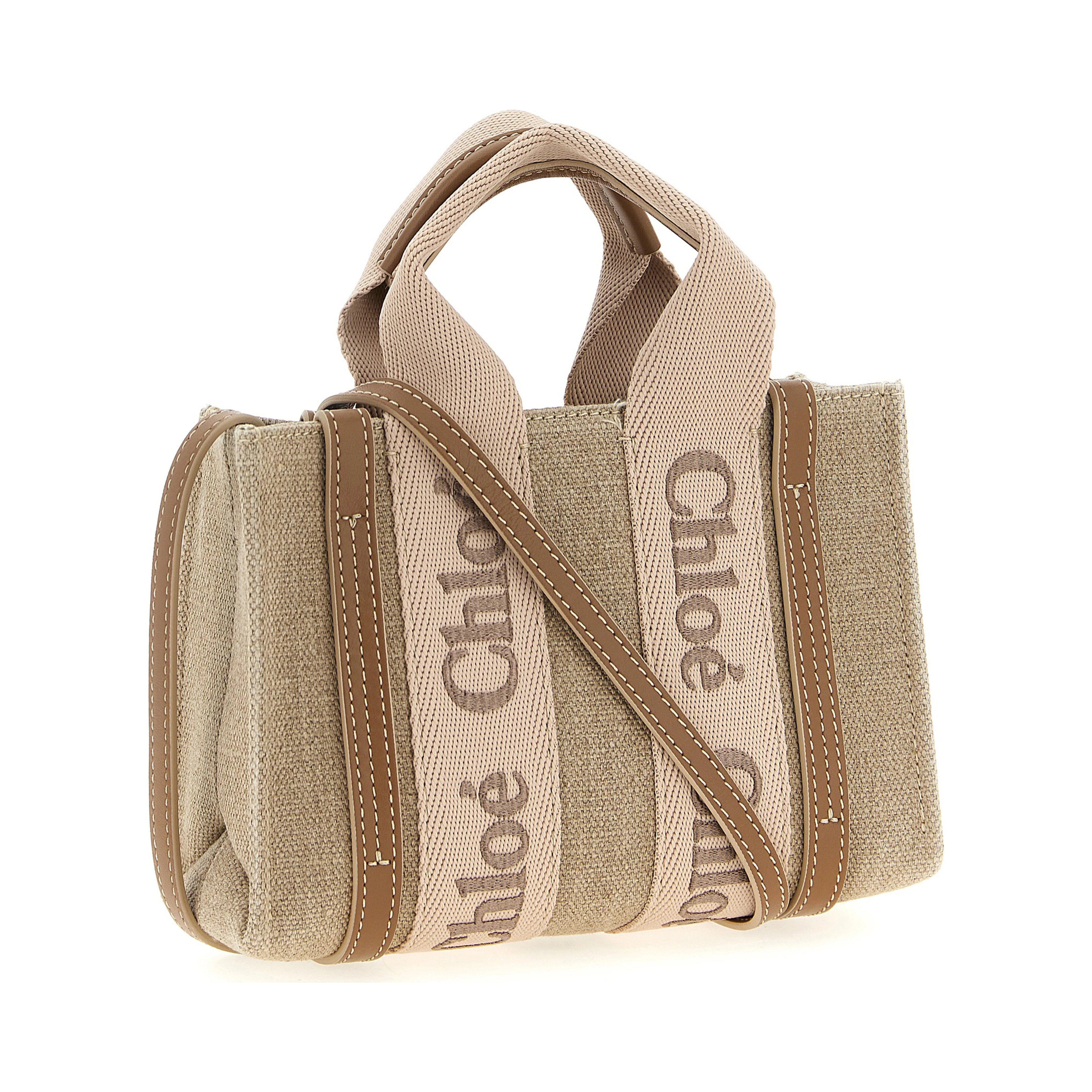 Multicolor Linen Handbag