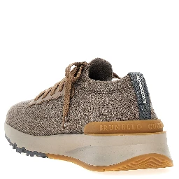 Gray Wool Low Top Sneakers