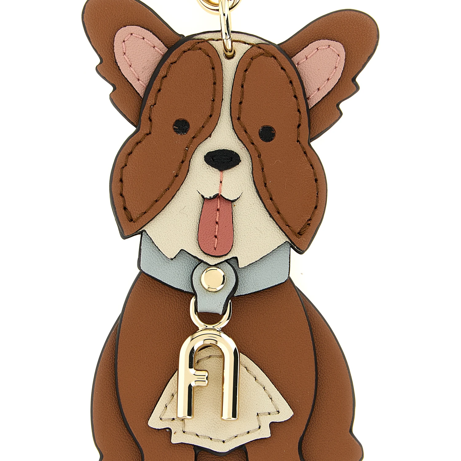 Brown Leather Keychain