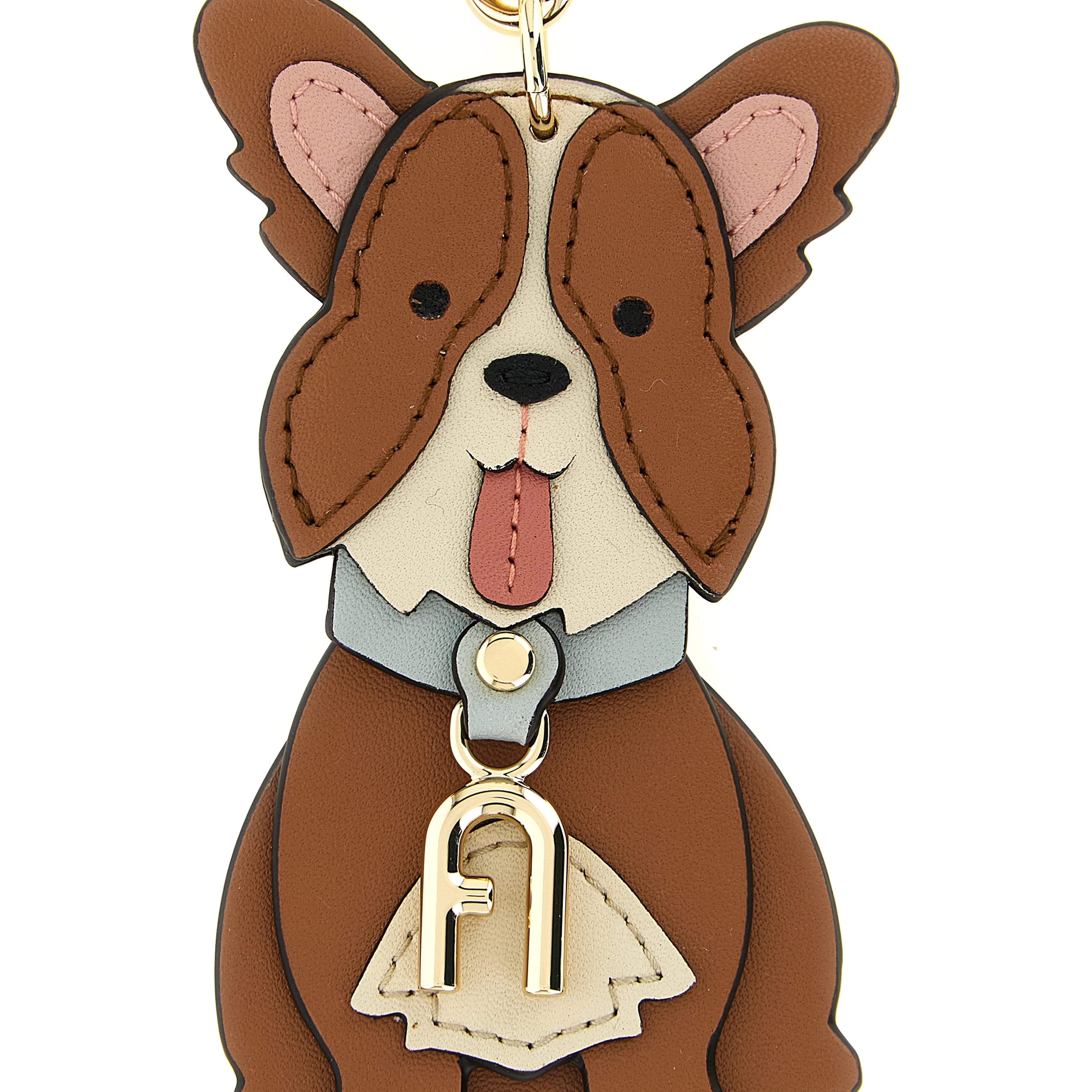 Brown Leather Keychain