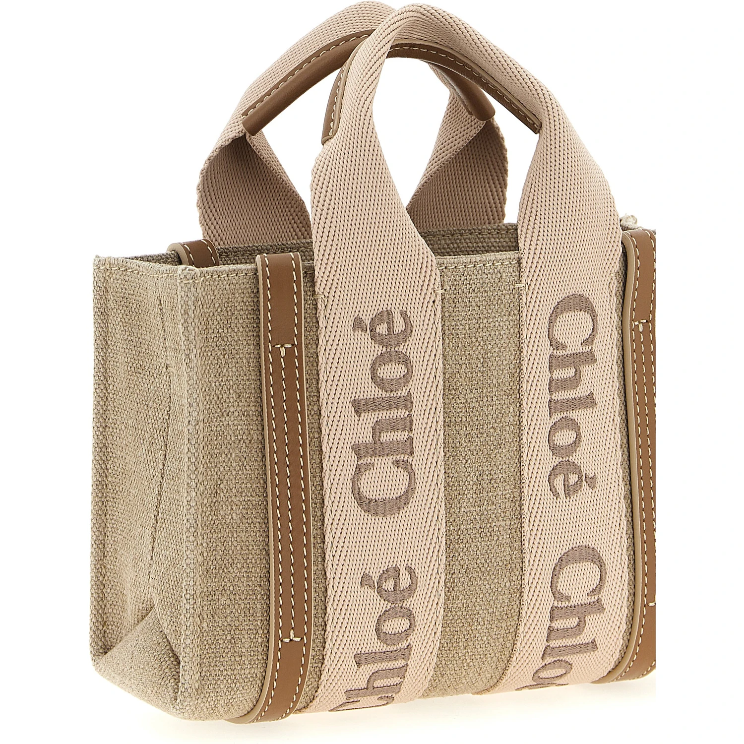 Multicolor Linen Handbag