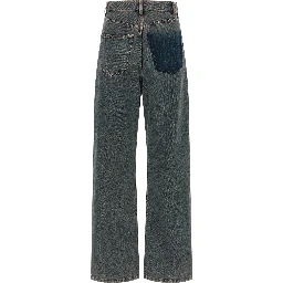 Gray Cotton Jeans Denim