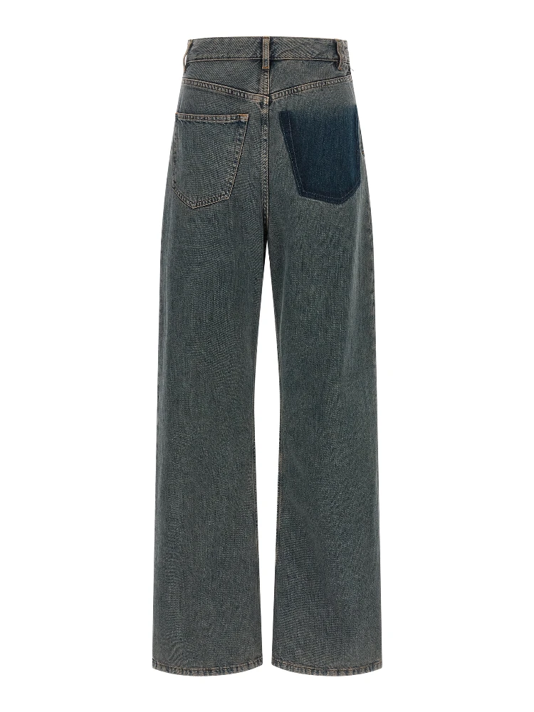 Gray Cotton Jeans Denim