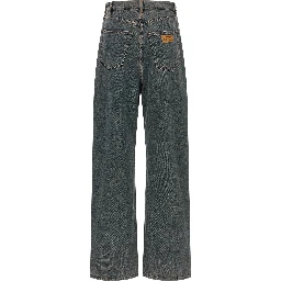 Gray Cotton Jeans Denim