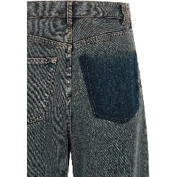 Gray Cotton Jeans Denim
