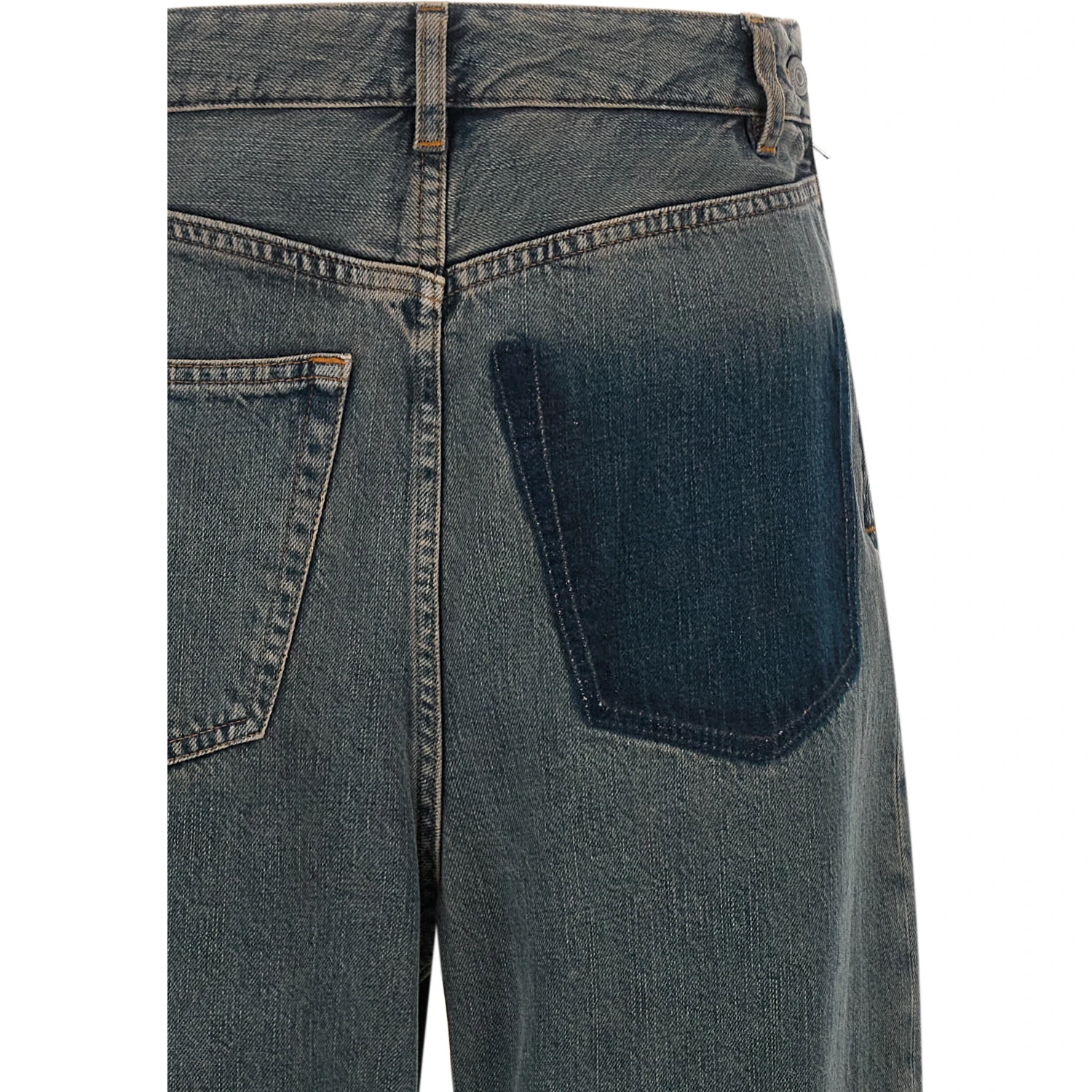 Gray Cotton Jeans Denim