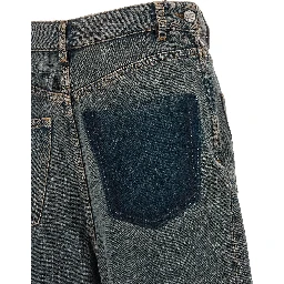 Gray Cotton Jeans Denim