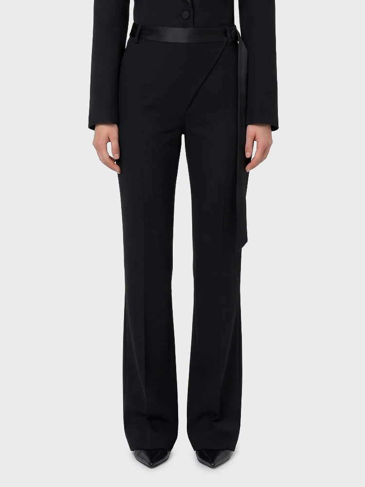 Tuxedo trousers in virgin wool