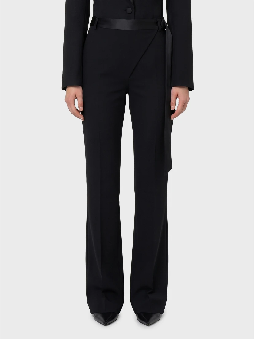 Tuxedo trousers in virgin wool