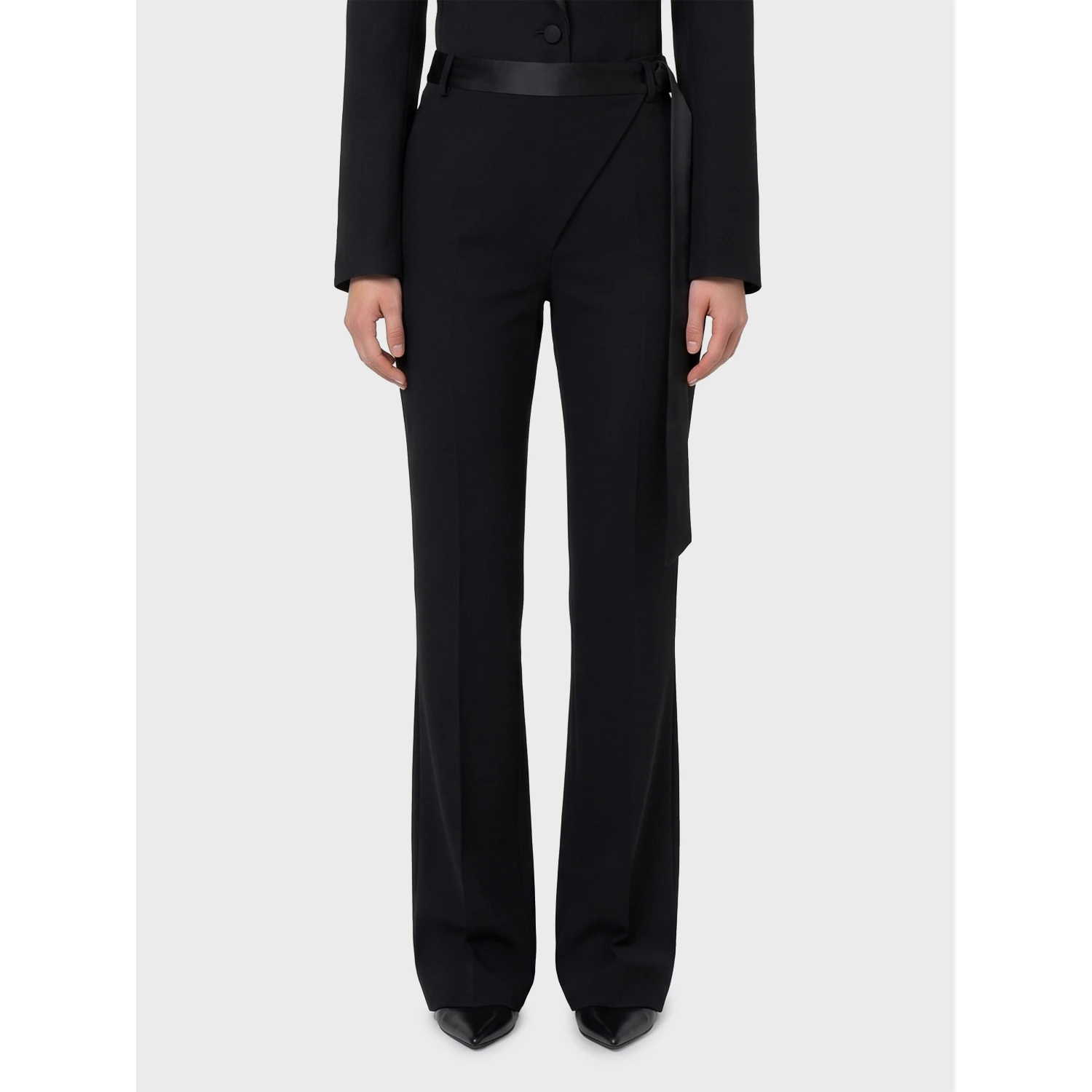 Tuxedo trousers in virgin wool