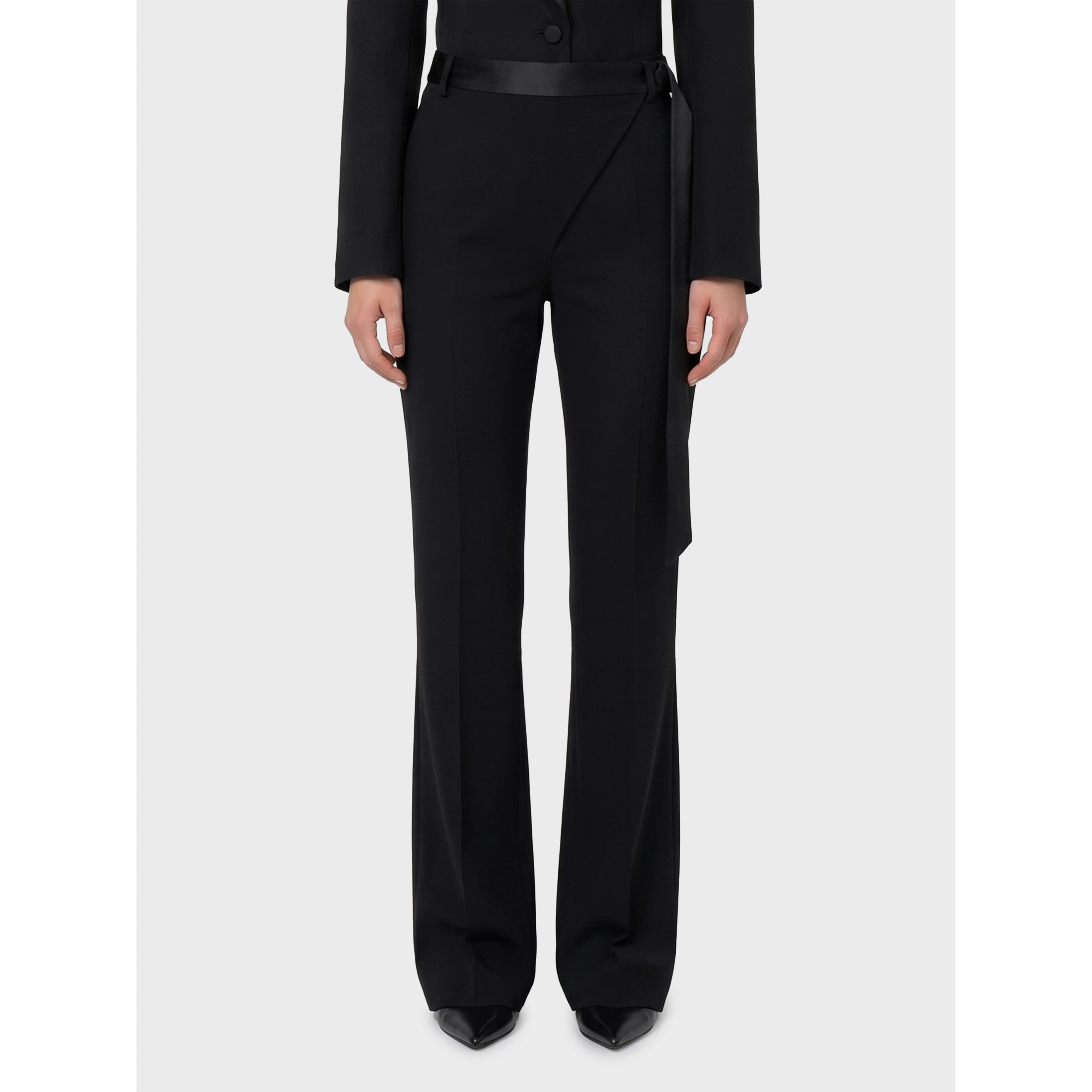 Tuxedo trousers in virgin wool