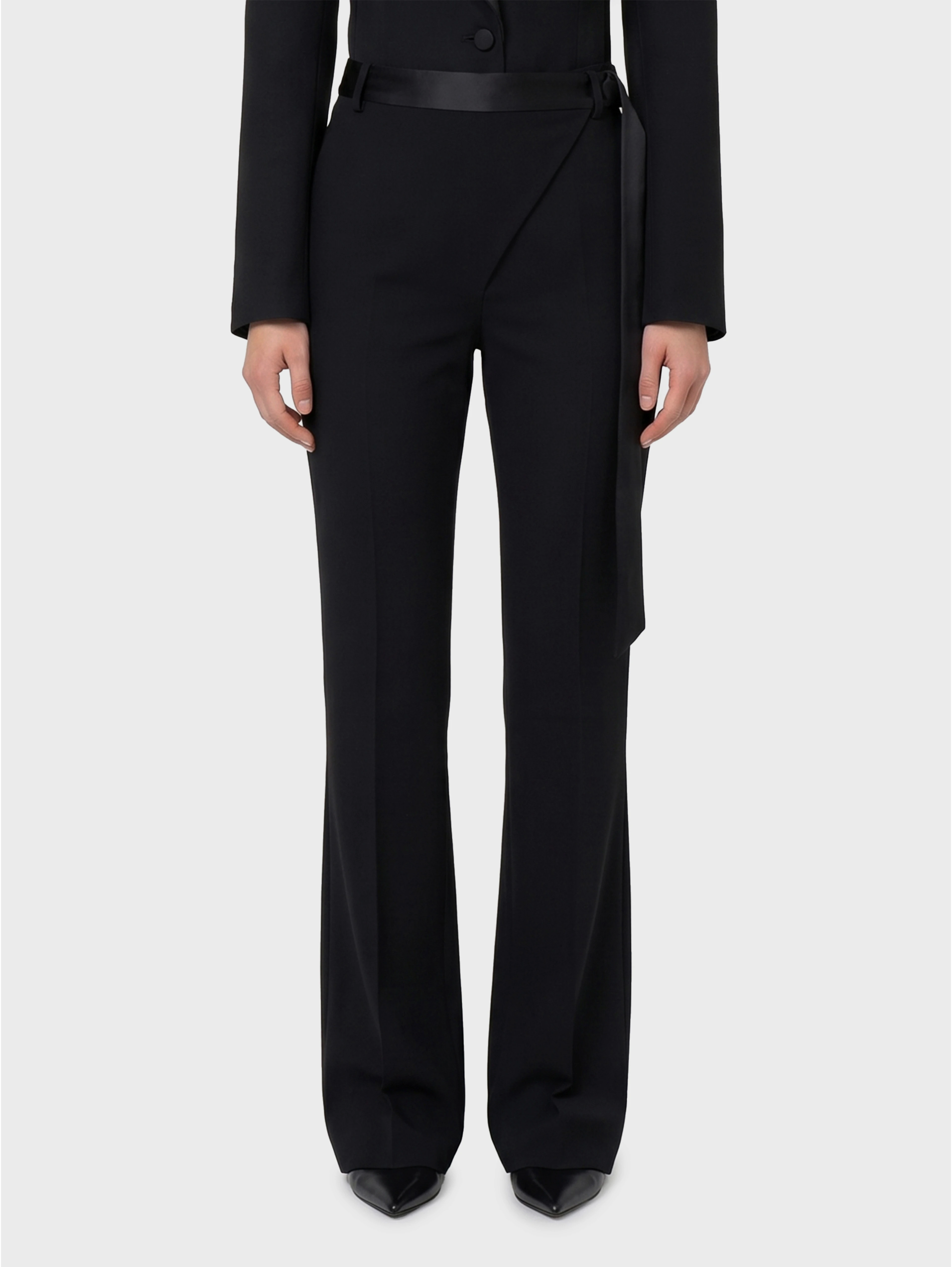 Tuxedo trousers in virgin wool
