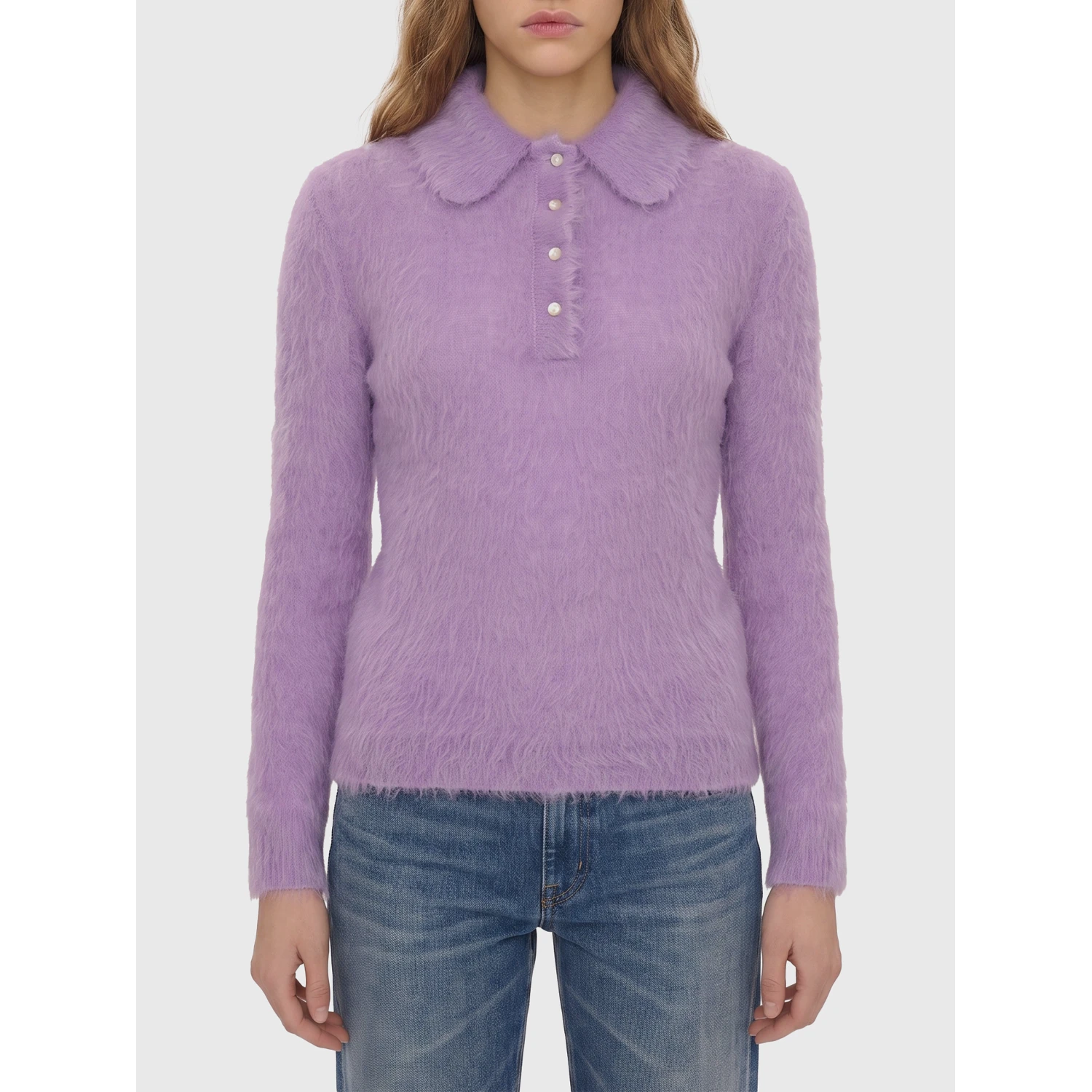 Dreamy Lavander polo-style pullover