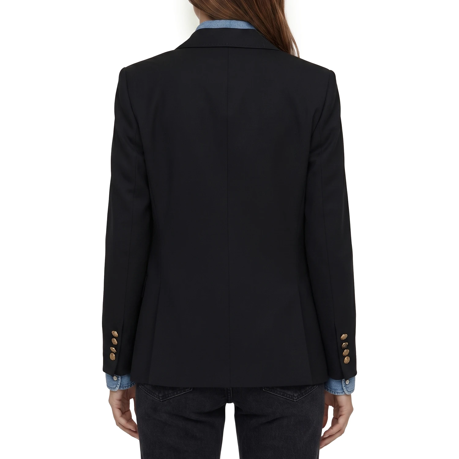 Double-breasted blazer in wool gabardine