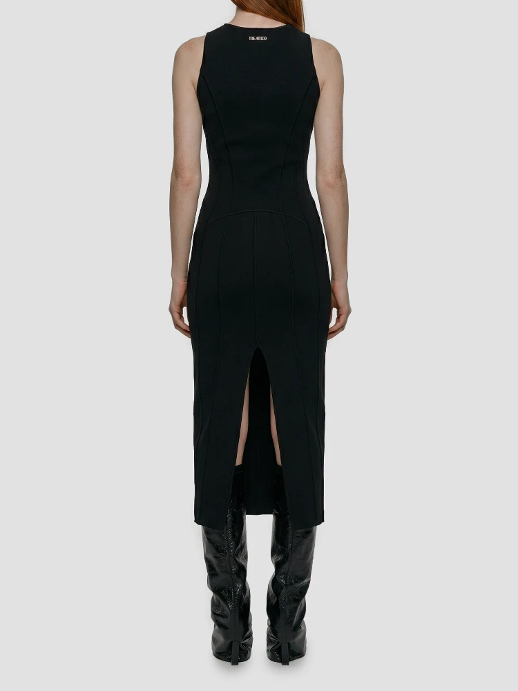 Sculptural midi dress alternative