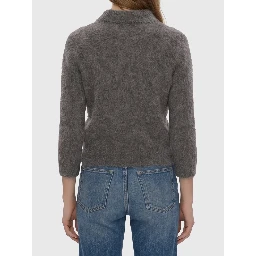 Smoky Grey polo-style pullover