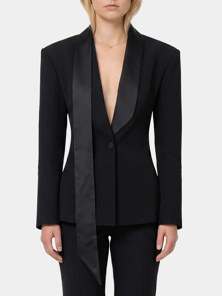 Single-breasted tuxedo jacket