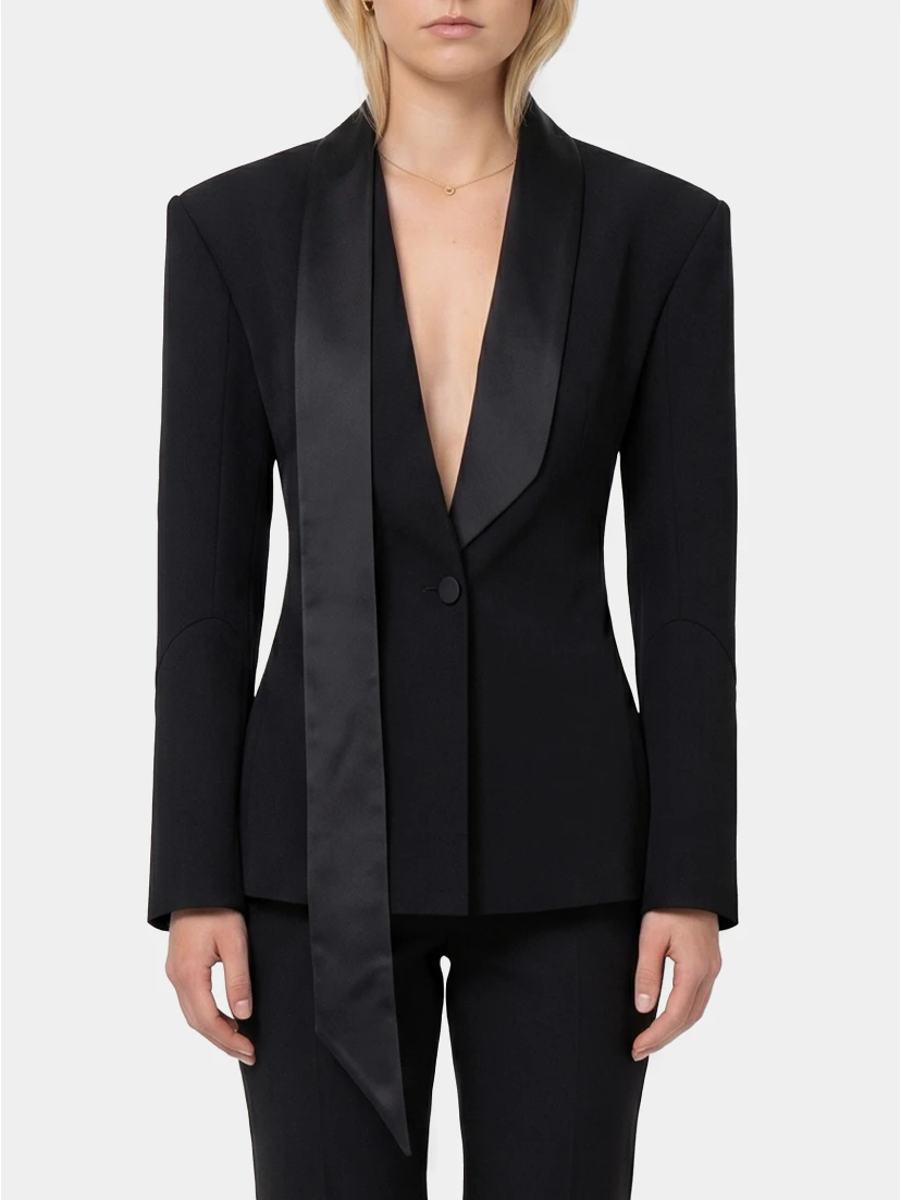 Single-breasted tuxedo jacket