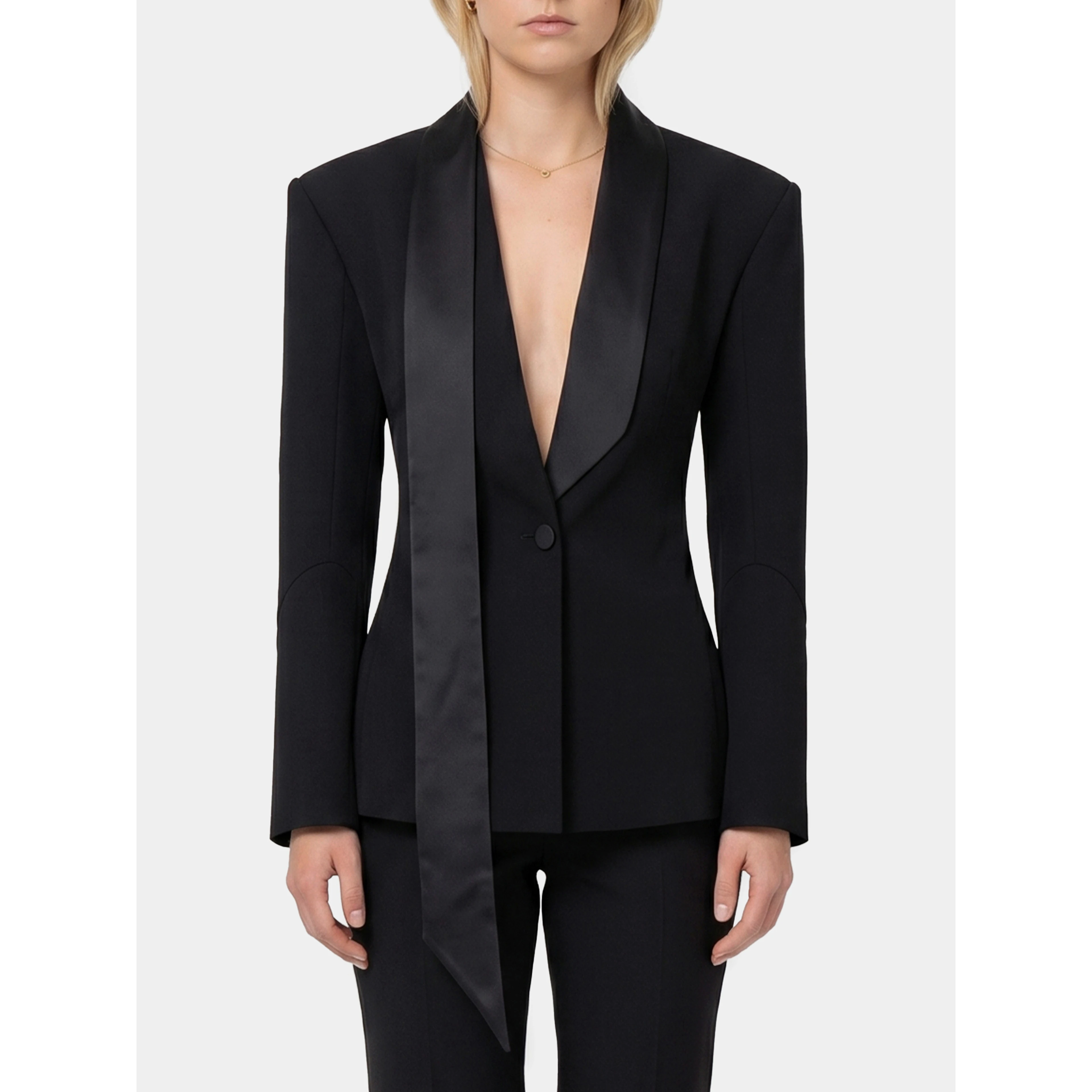 Single-breasted tuxedo jacket