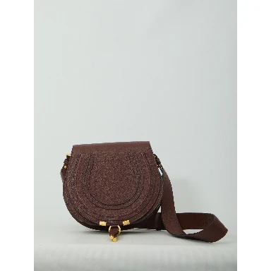 Marcie saddle bag in grained leather