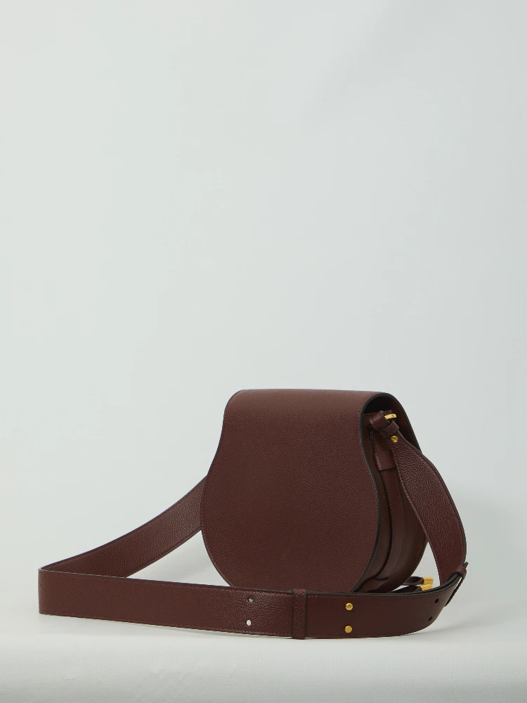 Marcie saddle bag in grained leather alternative