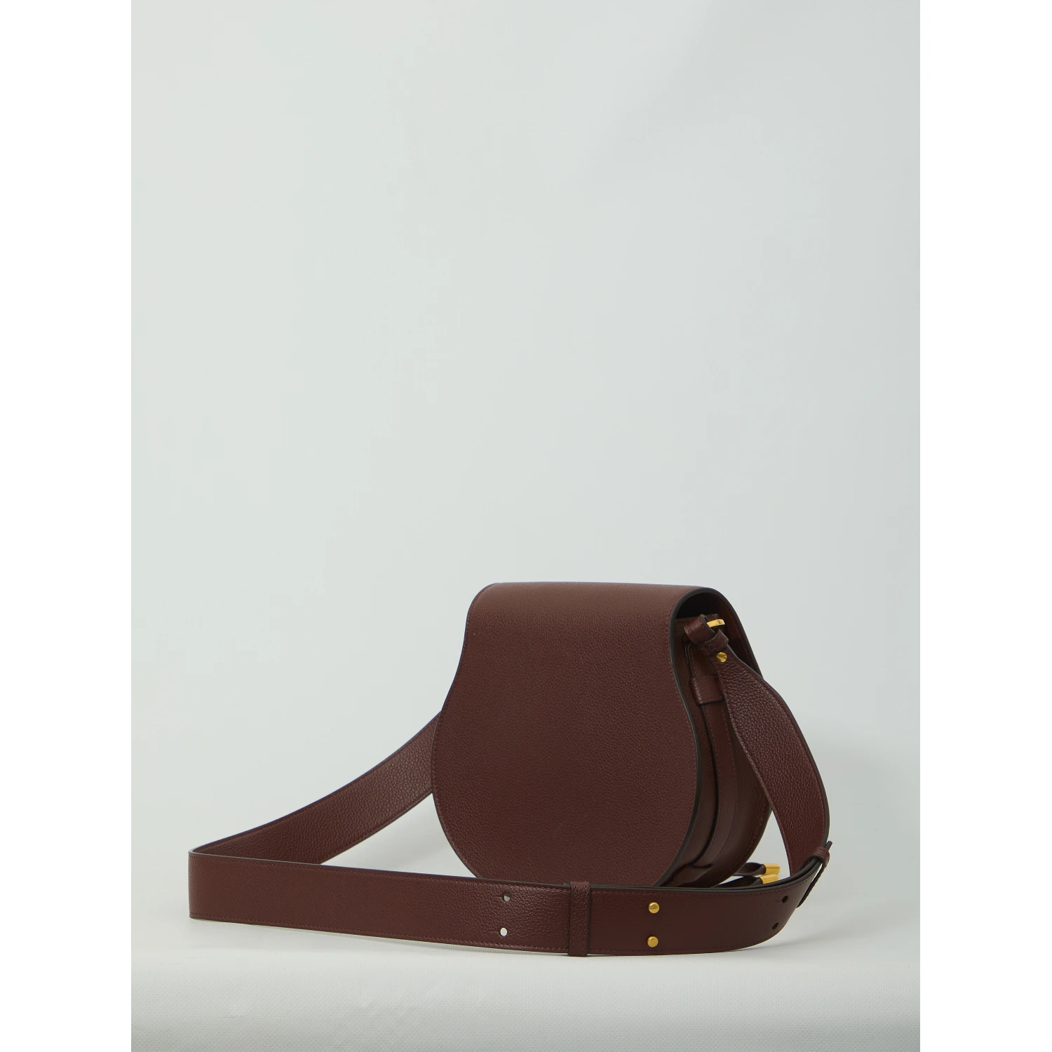 Marcie saddle bag in grained leather