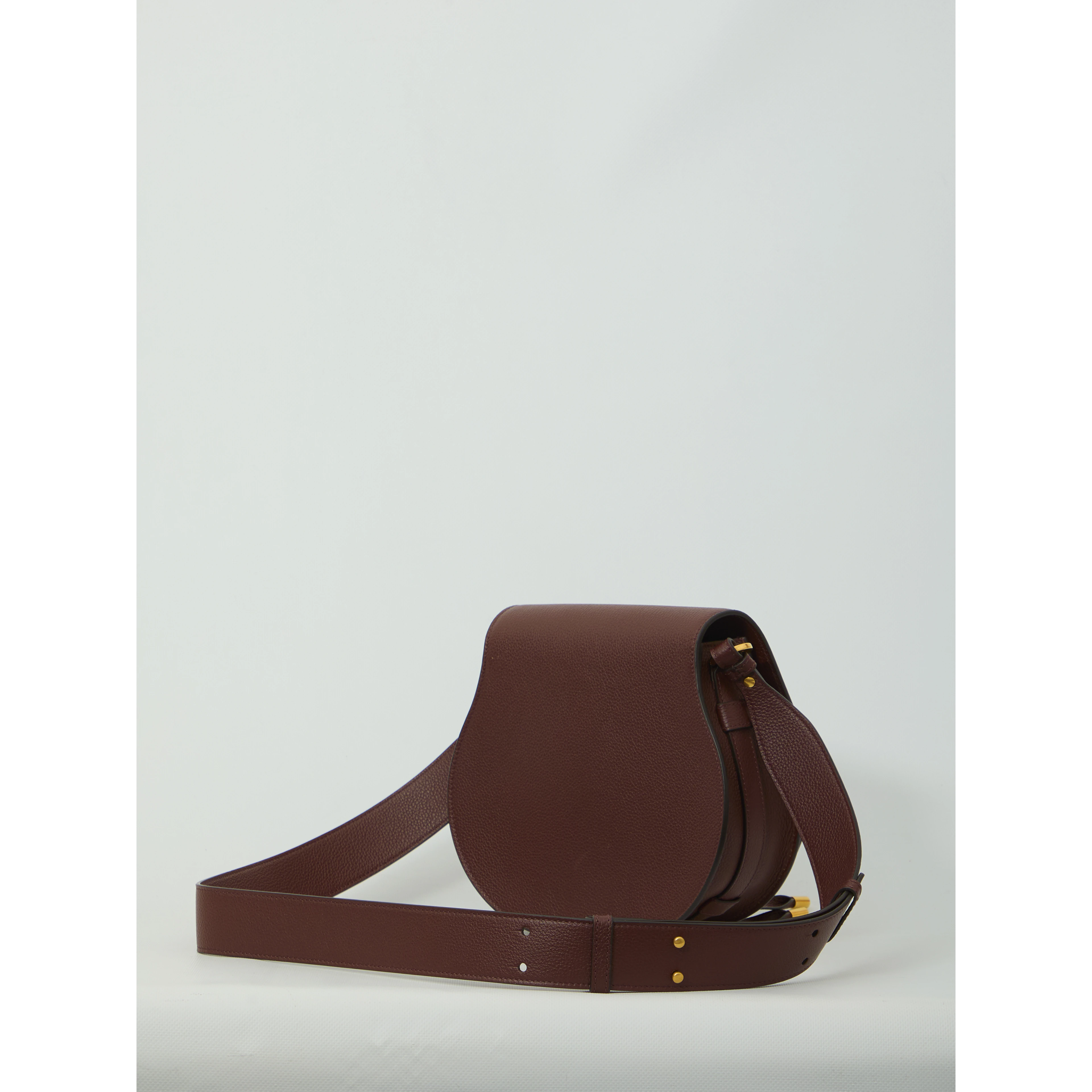 Marcie saddle bag in grained leather