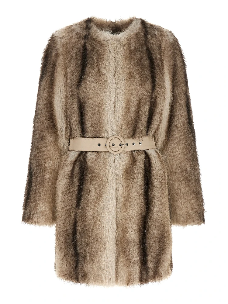 Brown Polyester Coat