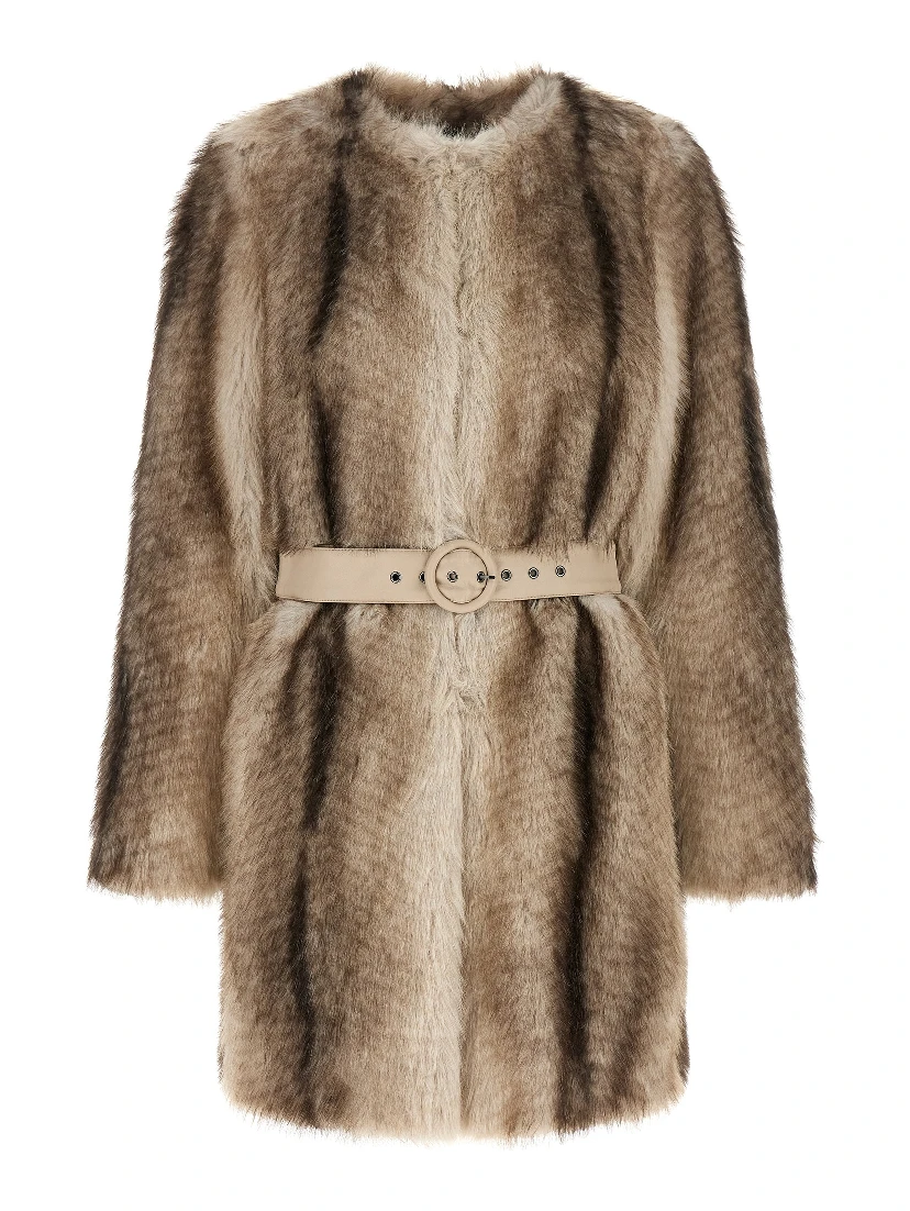 Brown Polyester Coat