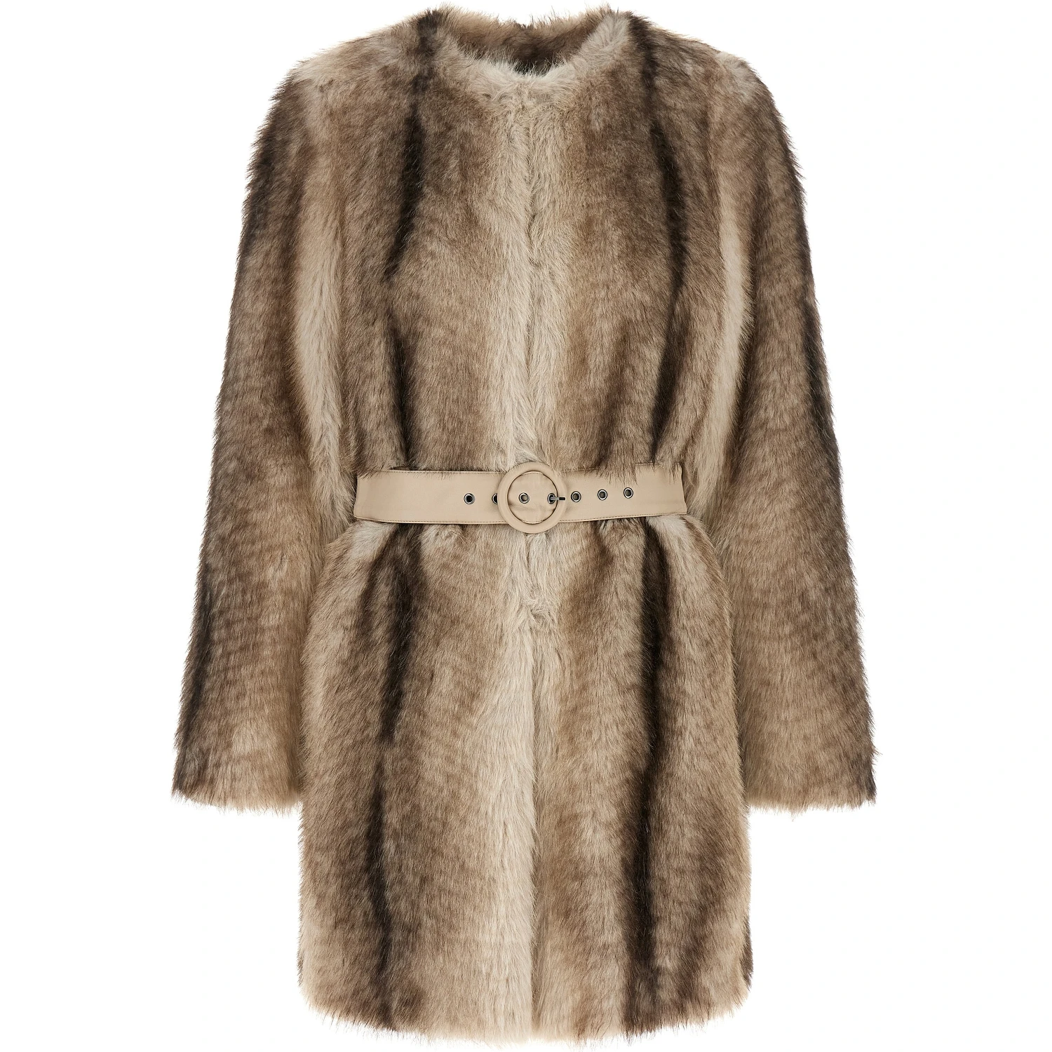 Brown Polyester Coat