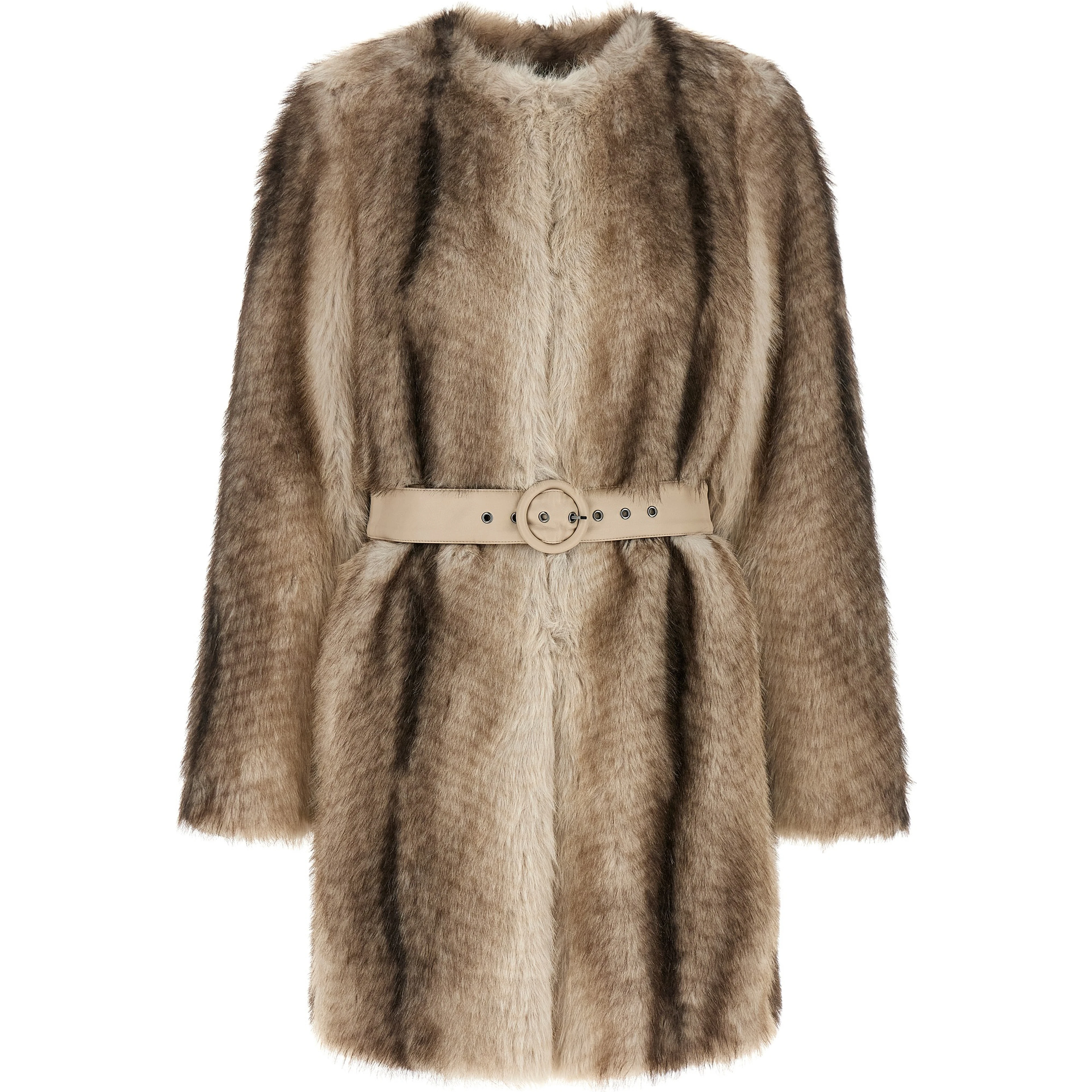 Brown Polyester Coat