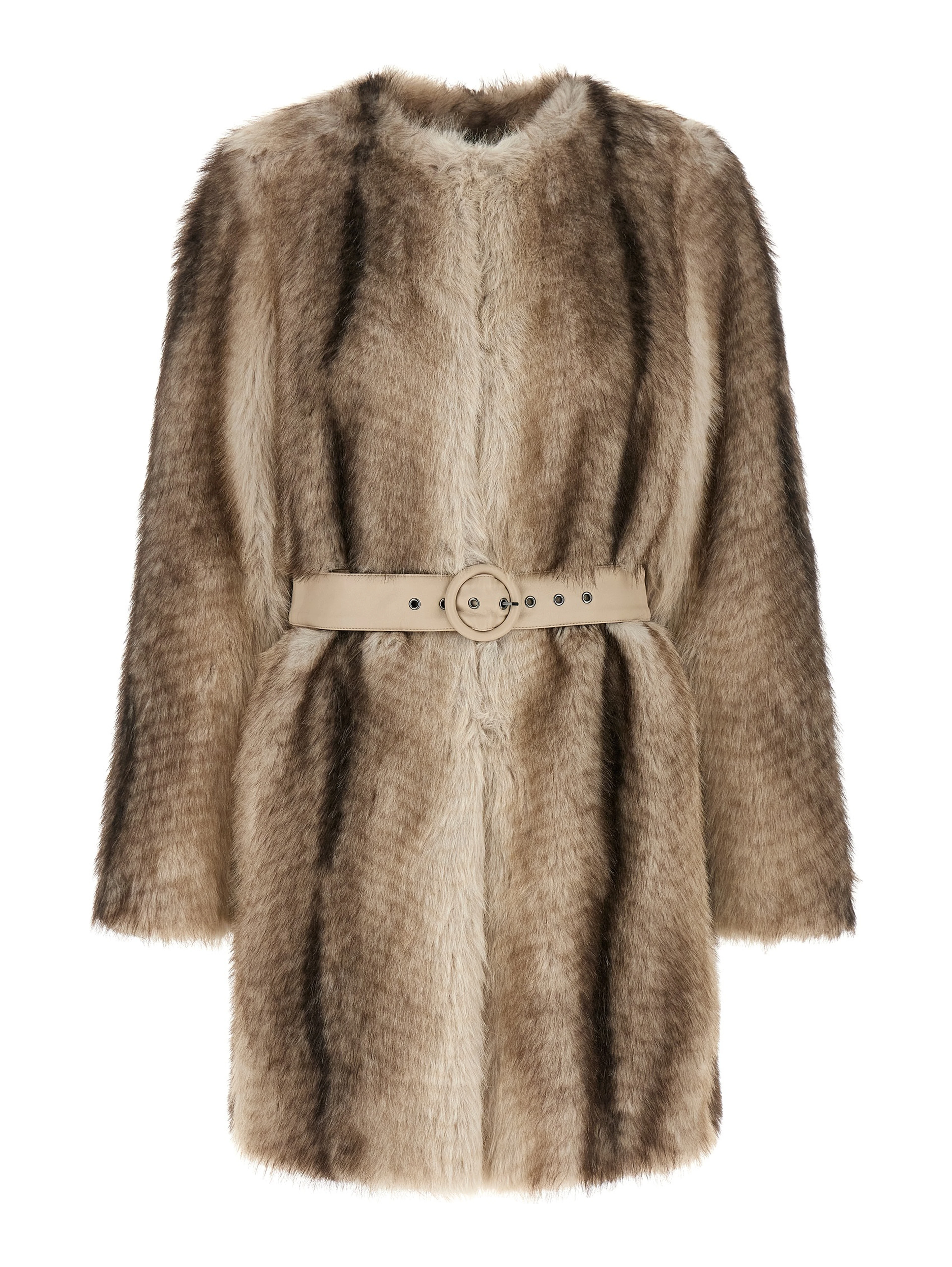 Brown Polyester Coat