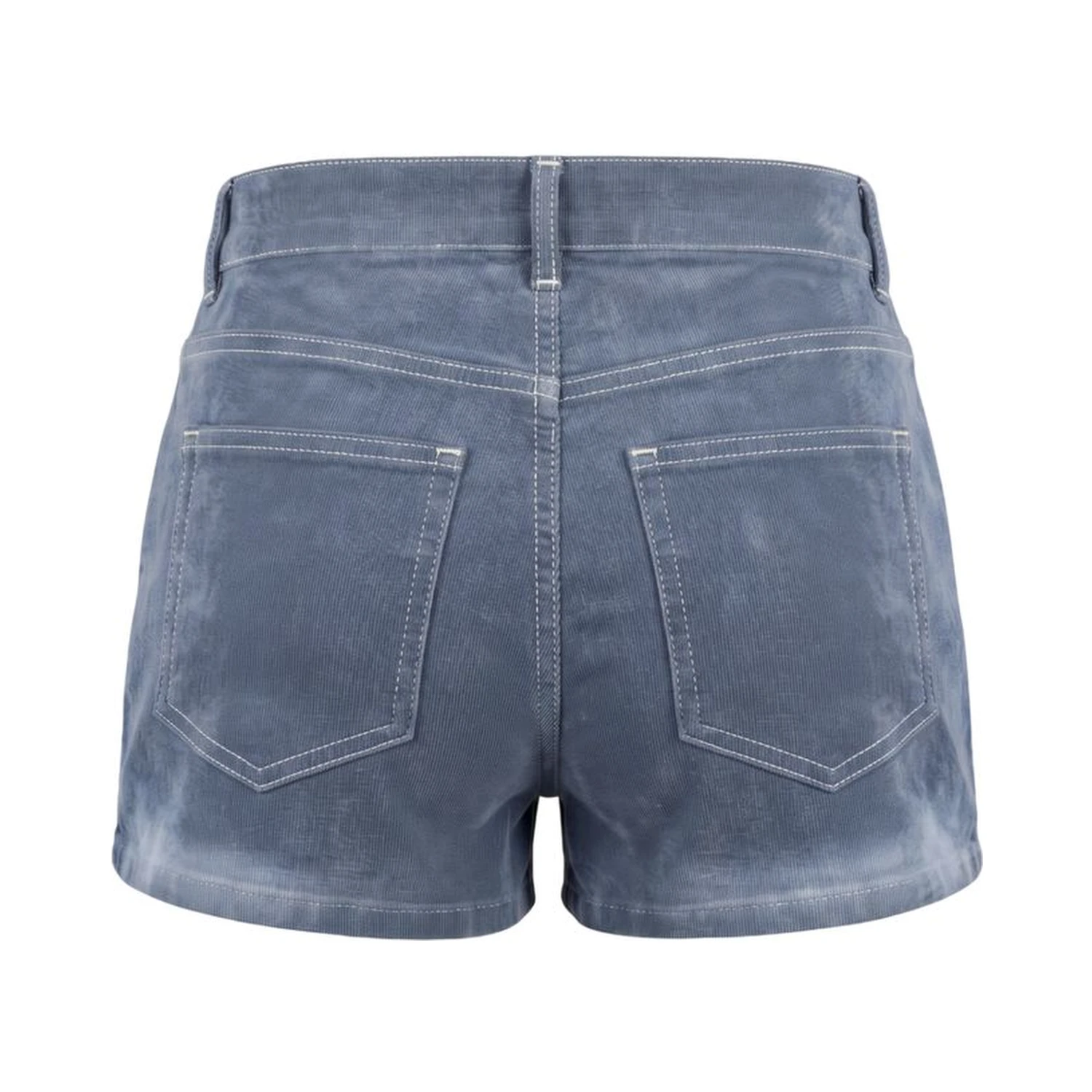 Blue Cotton Women Shorts