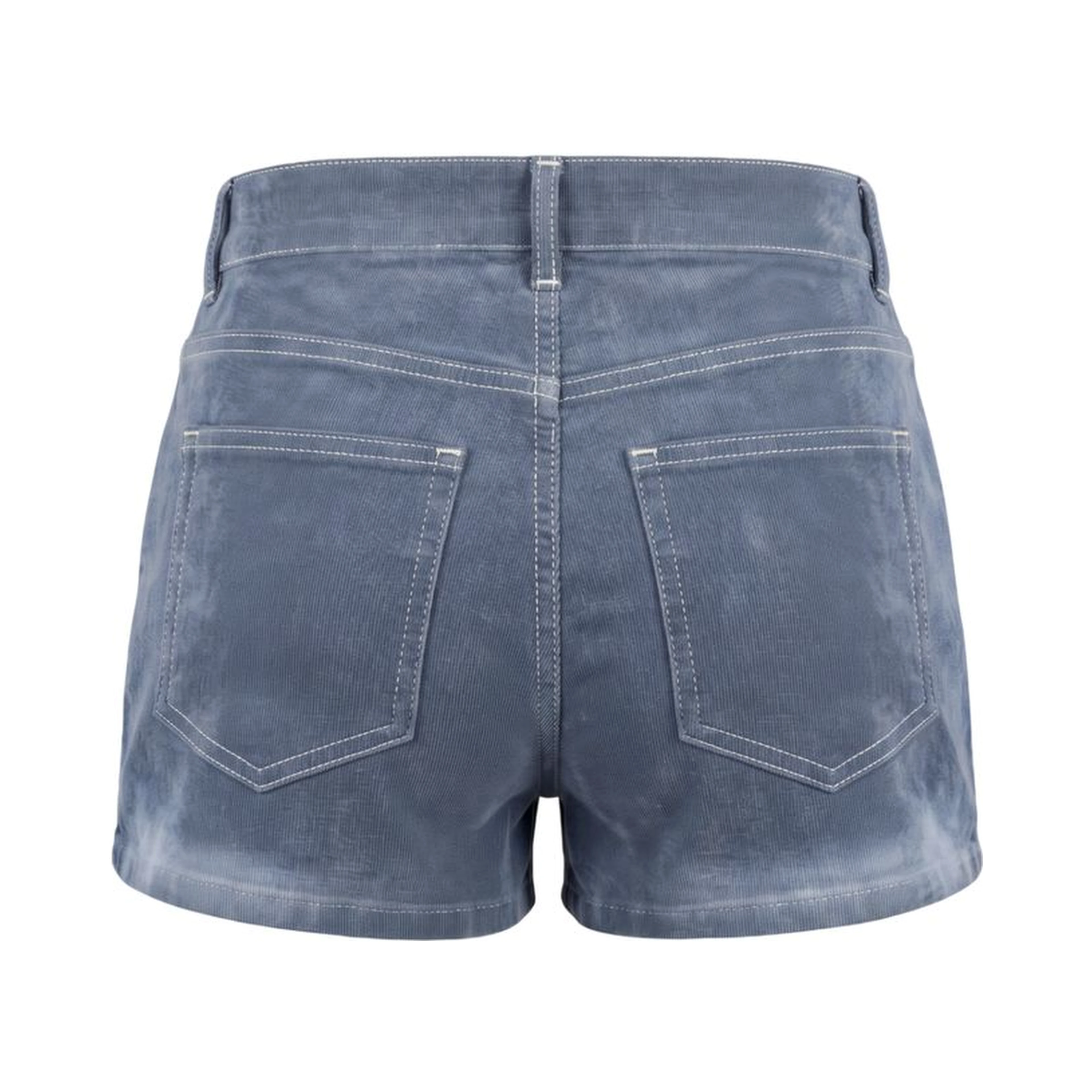 Blue Cotton Women Shorts