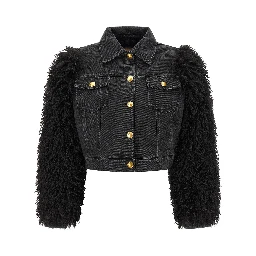 Black Cotton Denim Jacket