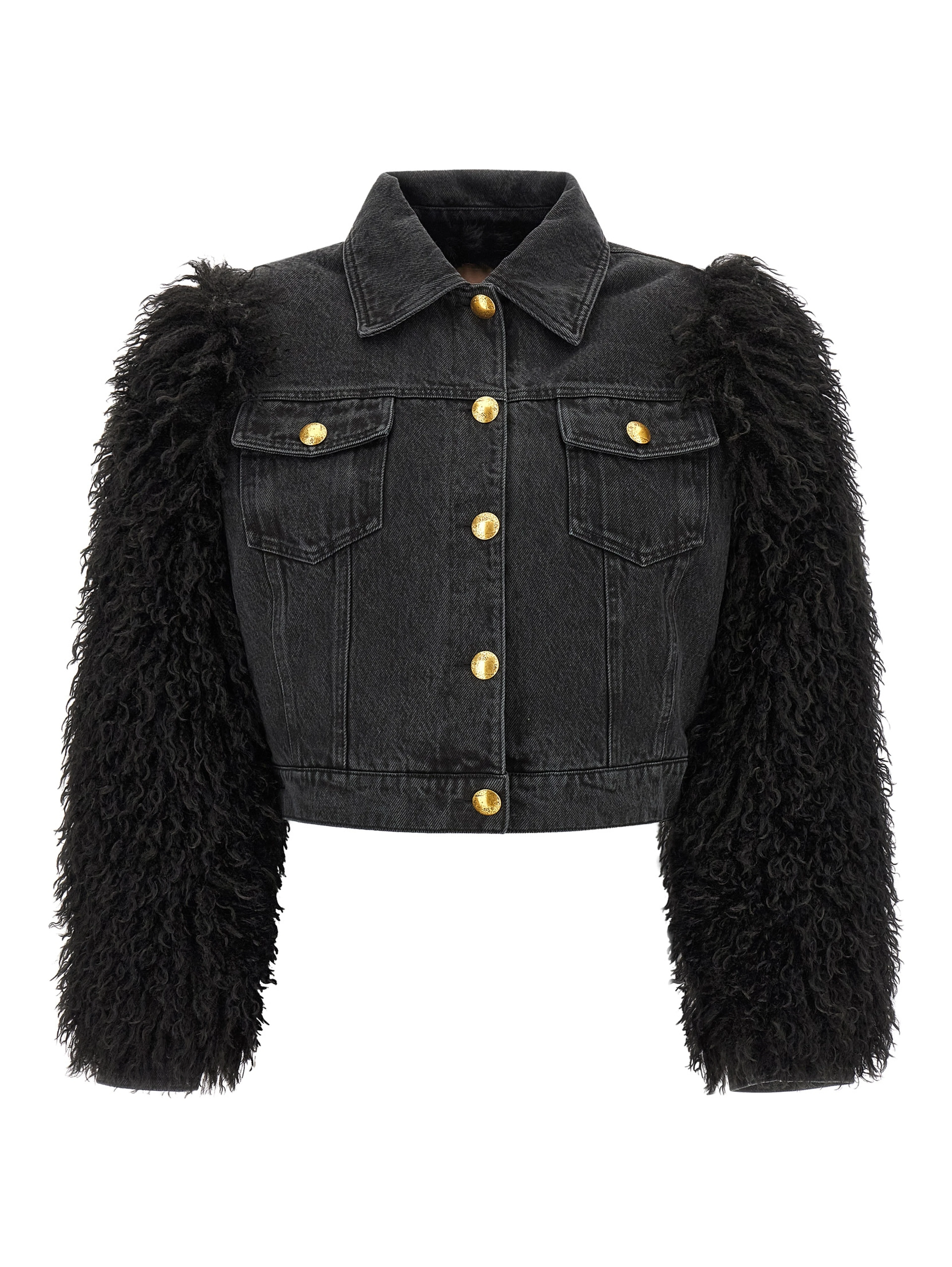 Black Cotton Denim Jacket