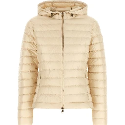 Beige Polyamide Full-Length Jacket