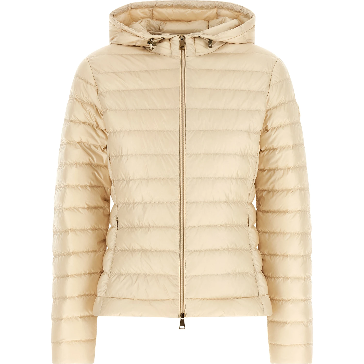 Beige Polyamide Full-Length Jacket