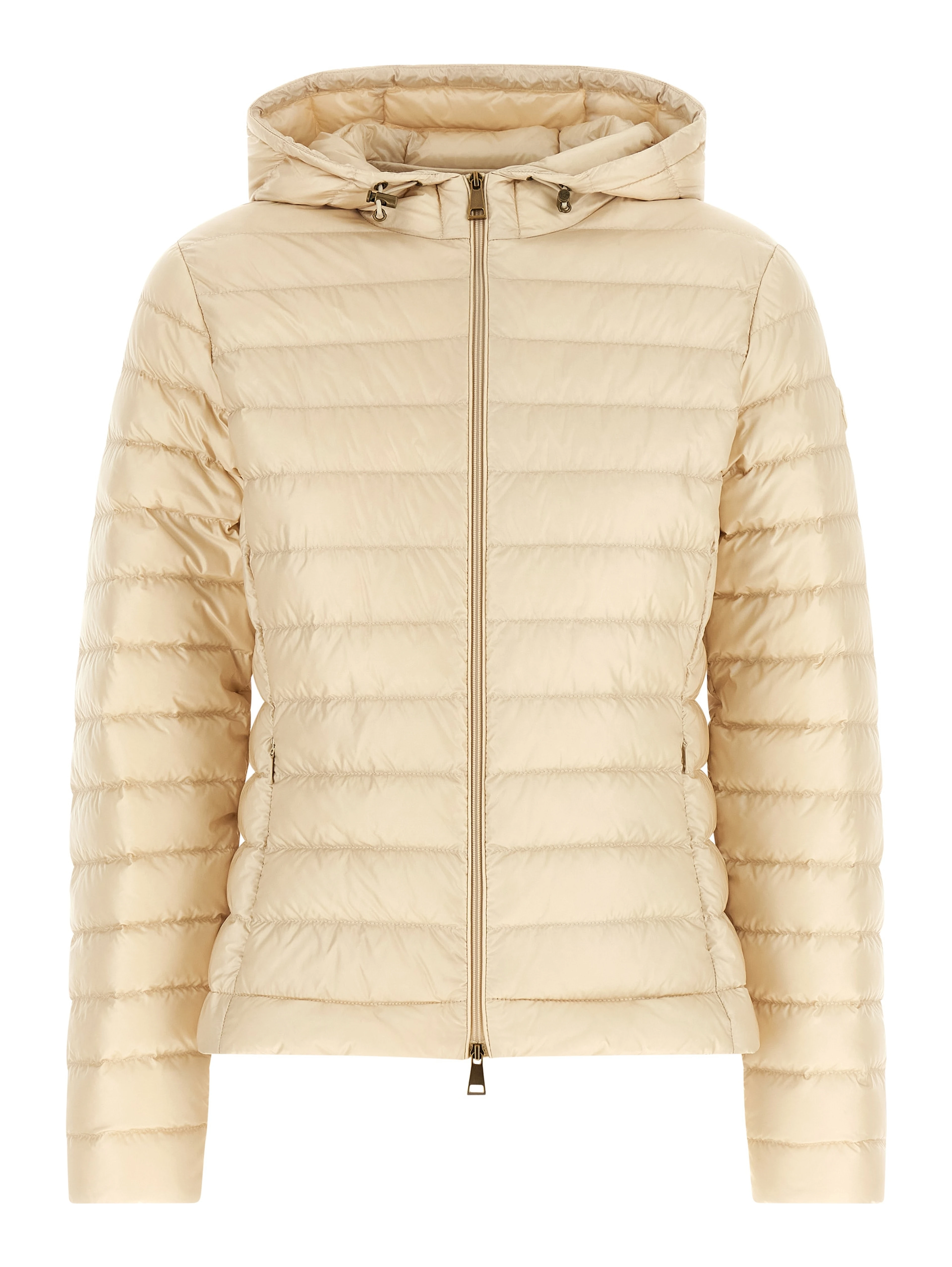 Beige Polyamide Full-Length Jacket